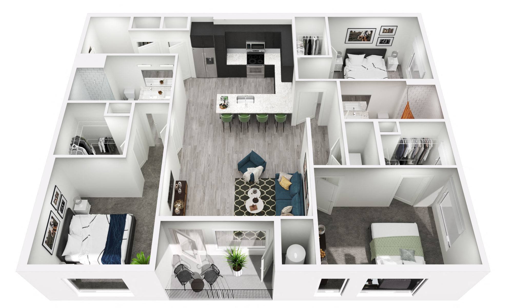 Floor plan layout diagram for 3A
